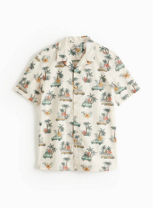 Camper Van Print Short Sleeve Shirt XL